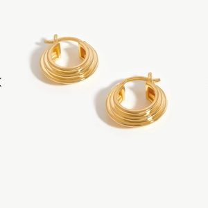 NWOT Lucy Williams Mini Ridge Hoop Earrings